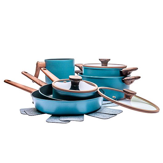 Batteria pentole 11 pezzi blue harmony Kasanova la casa sull'albero happy friday 