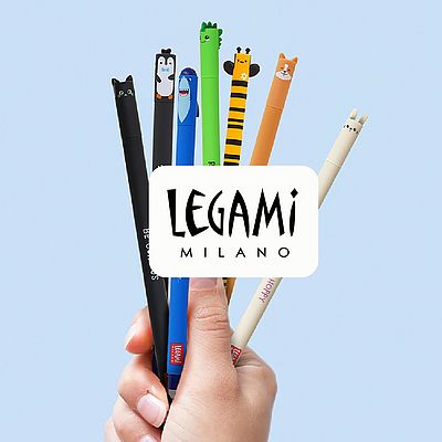 Da Legami trovi agende, calendari, articoli di cartoleria, idee regalo, prodotti hi-tech, per viaggiatori e per il tempo libero.