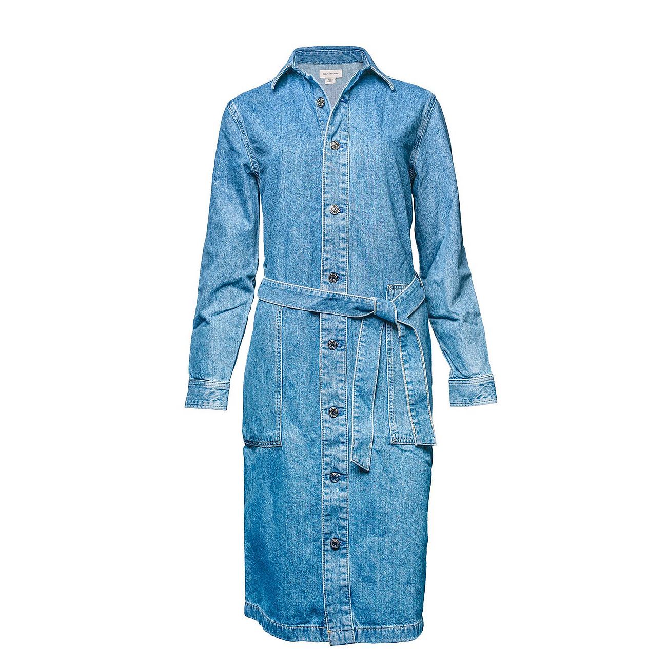Abito Chemisier in denim a manica lunga donna calvin klein happy friday 