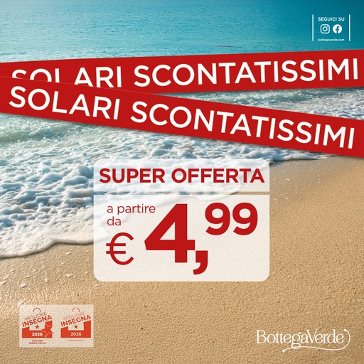 Promo Bottega Verde Creme Solari