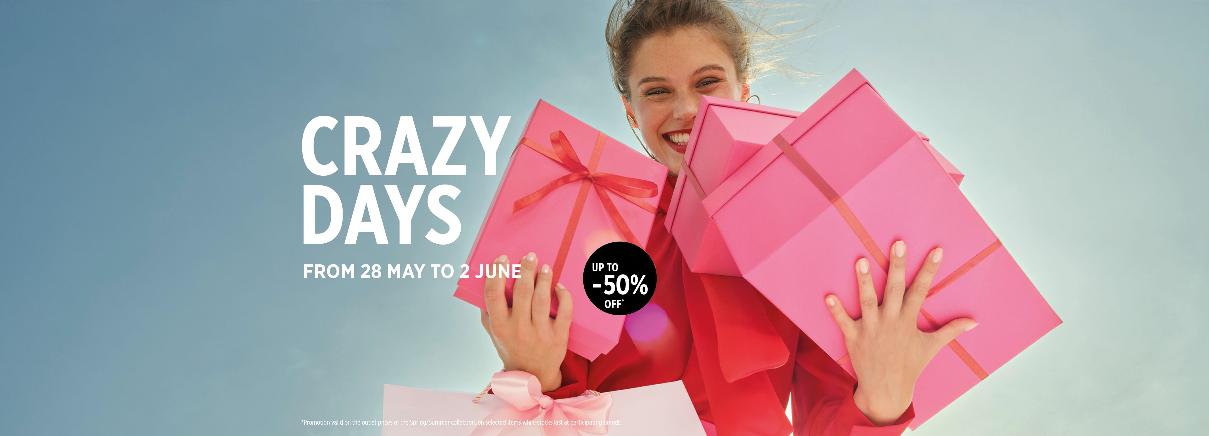 crazy days unmissable offers up to 50% off the outlet prices